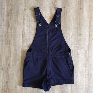 BDG Navy Blue Short Overalls